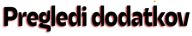 Pregledi dodatkov